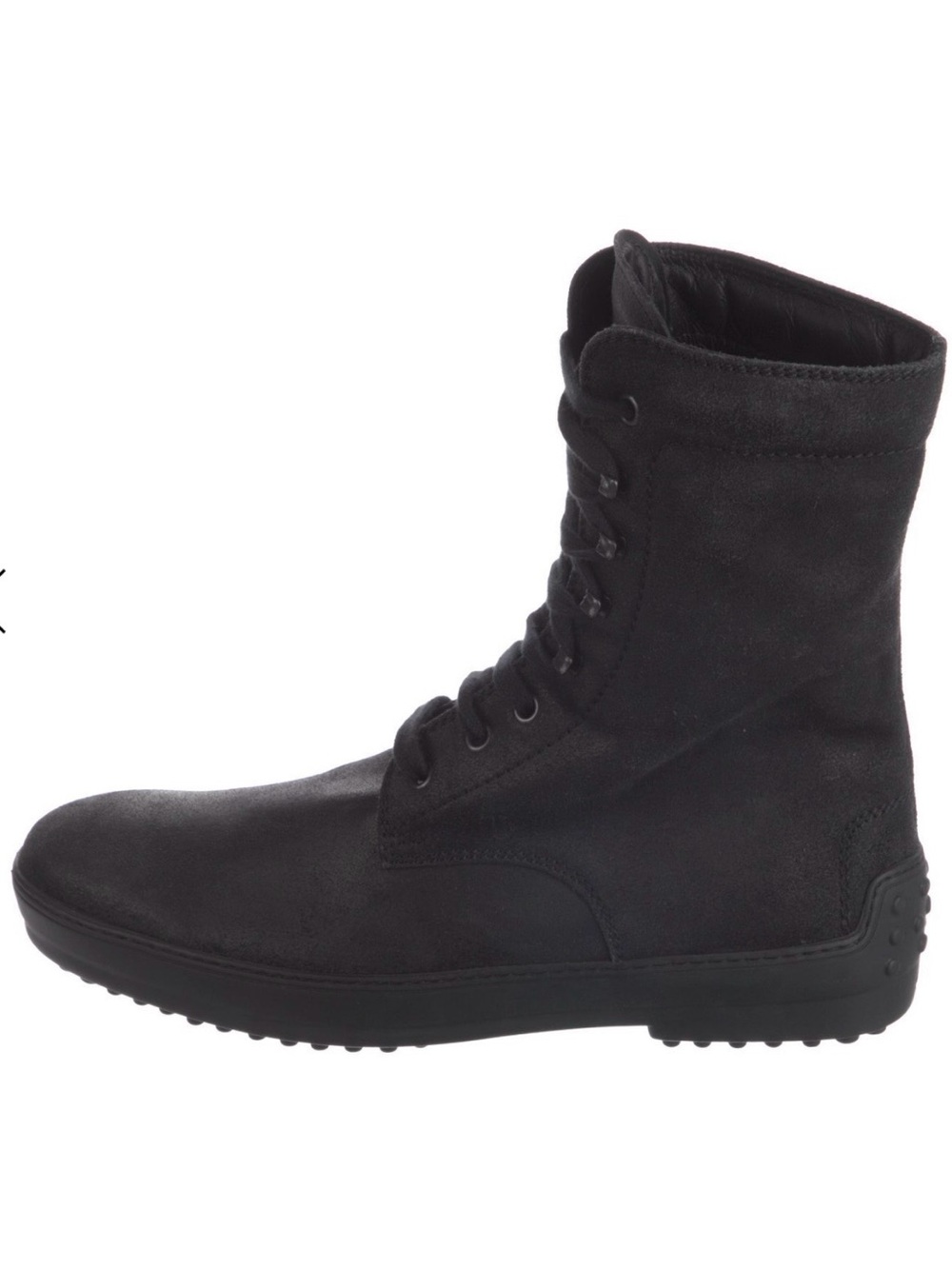 Tod’s Black Suede Lace-Up Ankle Boots